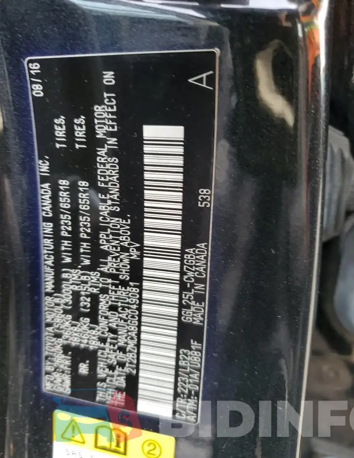 2T2BZMCA8GC049081 Photo# 12