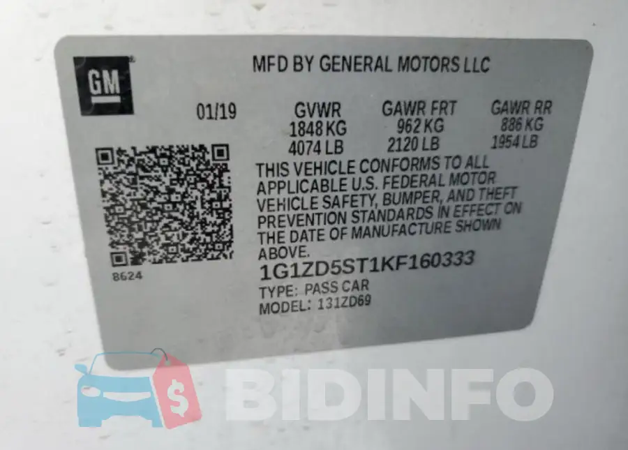 1G1ZD5ST1KF160333 Photo# 10