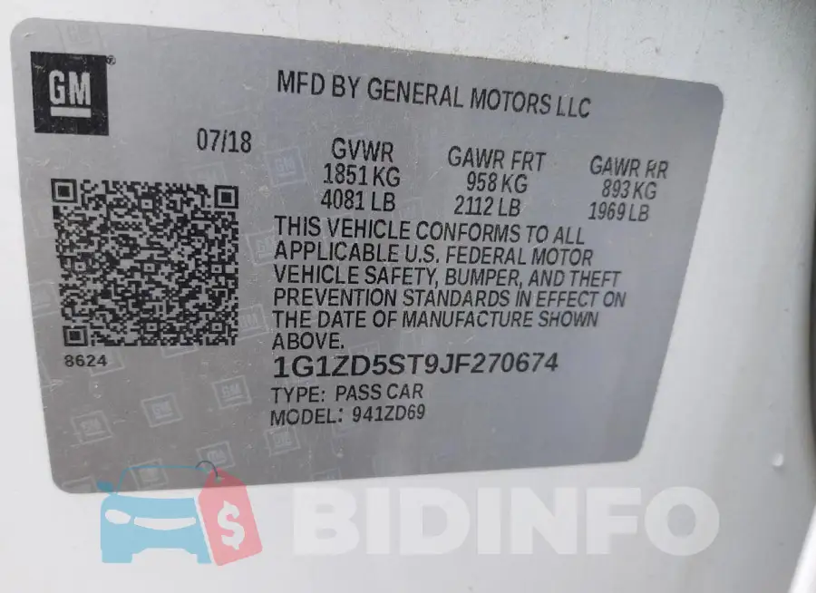 1G1ZD5ST9JF270674 Photo# 12