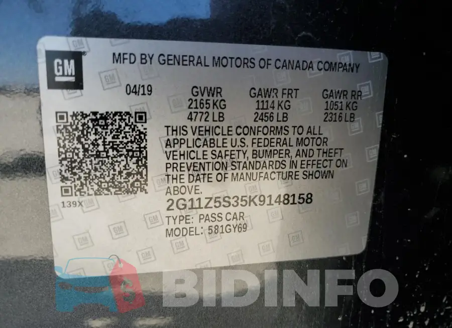 2G11Z5S35K9148158 Photo# 12