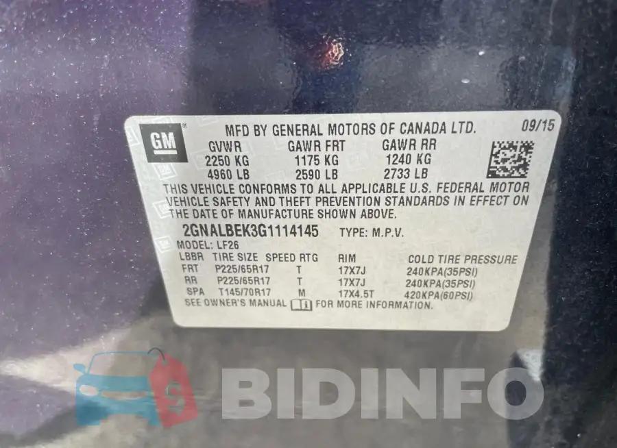 2GNALBEK3G1114145 Photo# 10