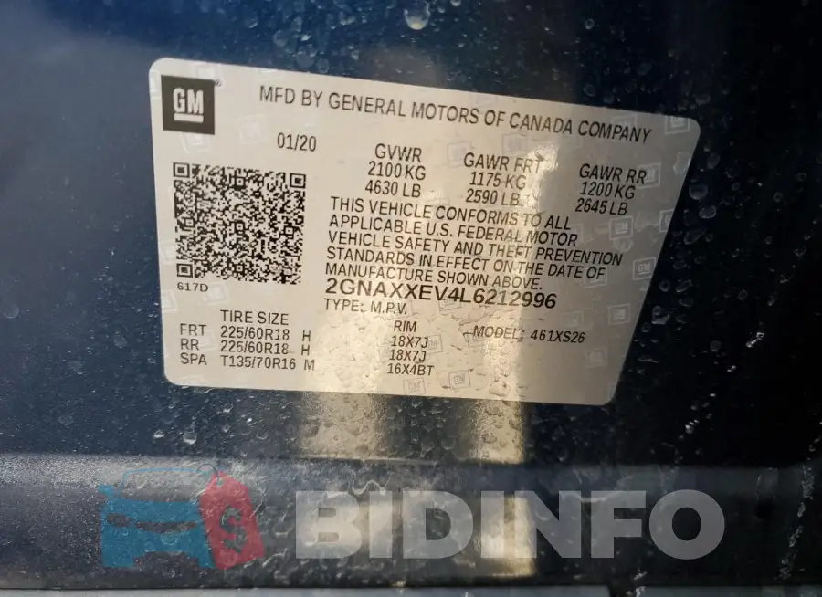 2GNAXXEV4L6212996 Photo# 12