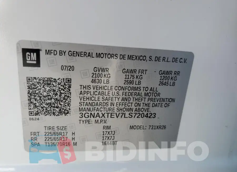 3GNAXTEV7LS720423 Photo# 14