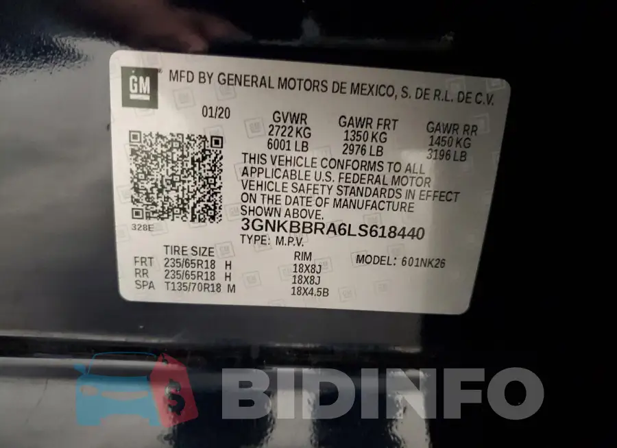 3GNKBBRA6LS618440 Photo# 14