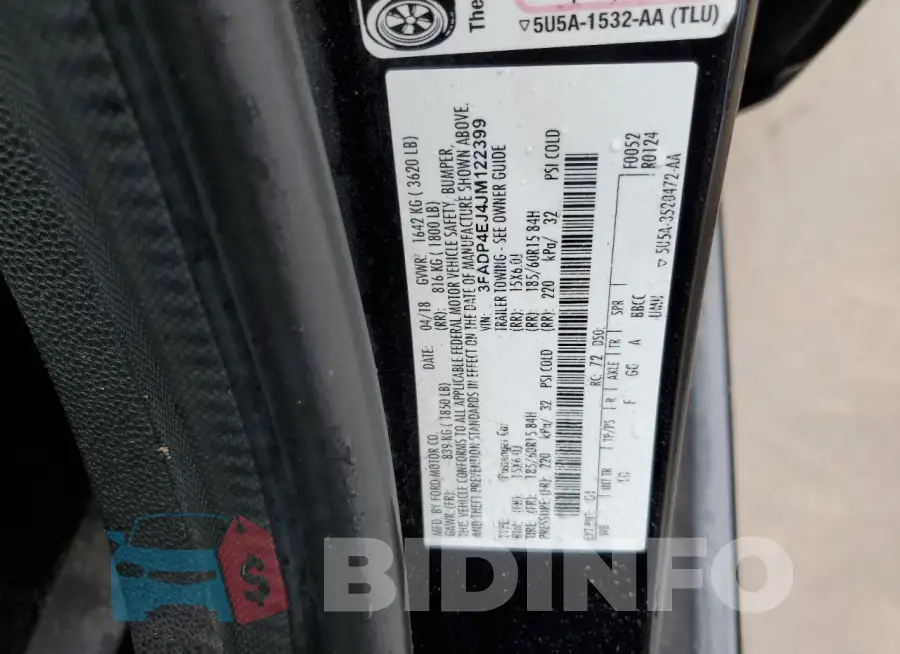 3FADP4EJ4JM122399 Photo# 13