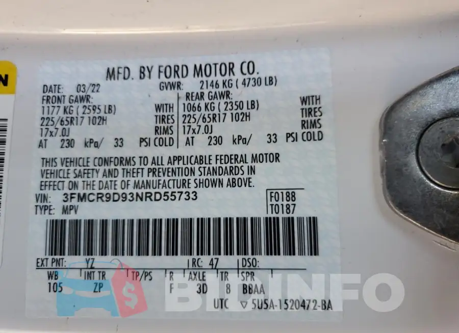 3FMCR9D93NRD55733 Photo# 14