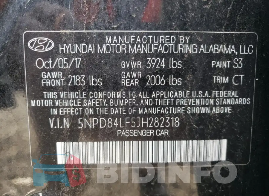 5NPD84LF5JH282318 Photo# 13