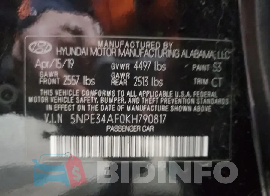 5NPE34AF0KH790817 Photo# 13