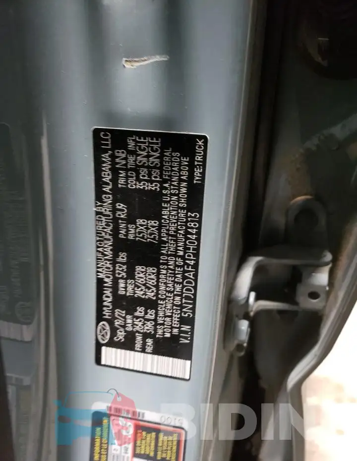 5NTJDDAF4PH044813 Photo# 13
