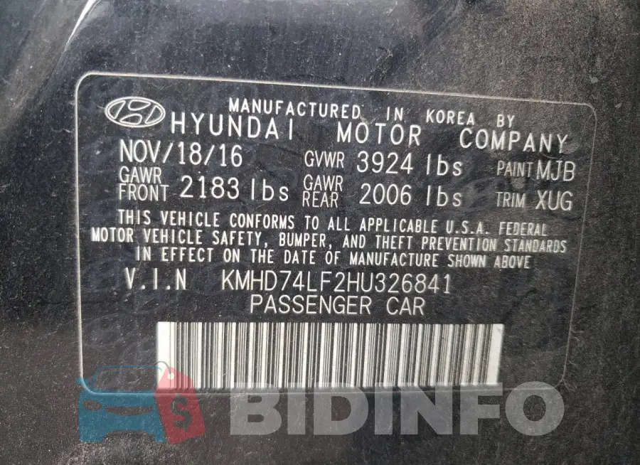 KMHD74LF2HU326841 Photo# 12