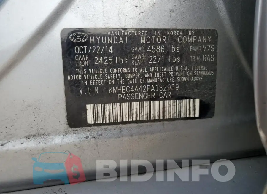 KMHEC4A42FA132939 Photo# 12