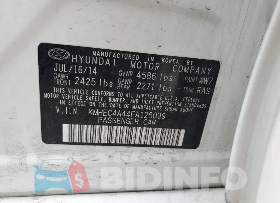 KMHEC4A44FA125099 Photo# 12