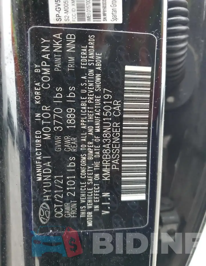 KMHRB8A38NU150197 Photo# 13