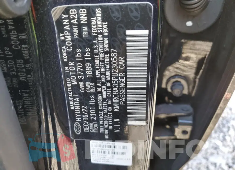 KMHRC8A35PU230587 Photo# 13