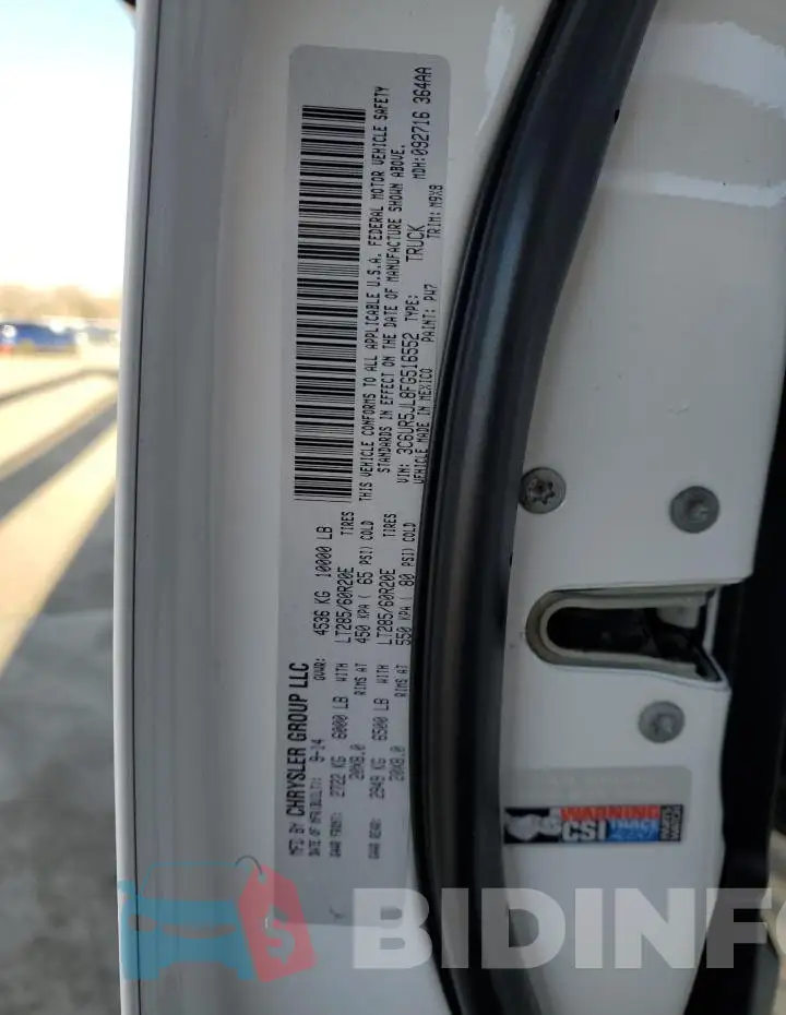 3C6UR5JL8FG516552 Photo# 12