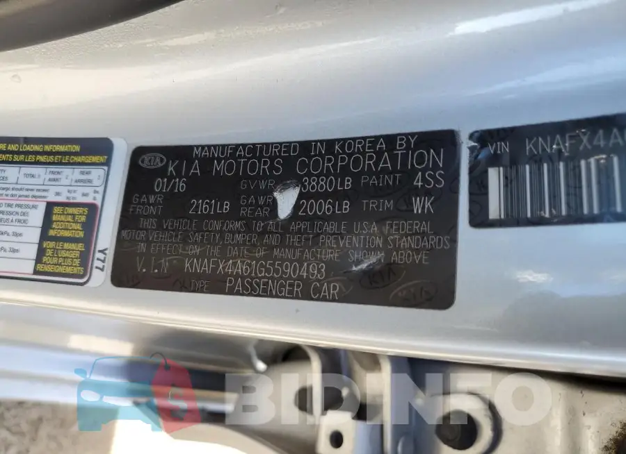 KNAFX4A61G5590493 Photo# 12