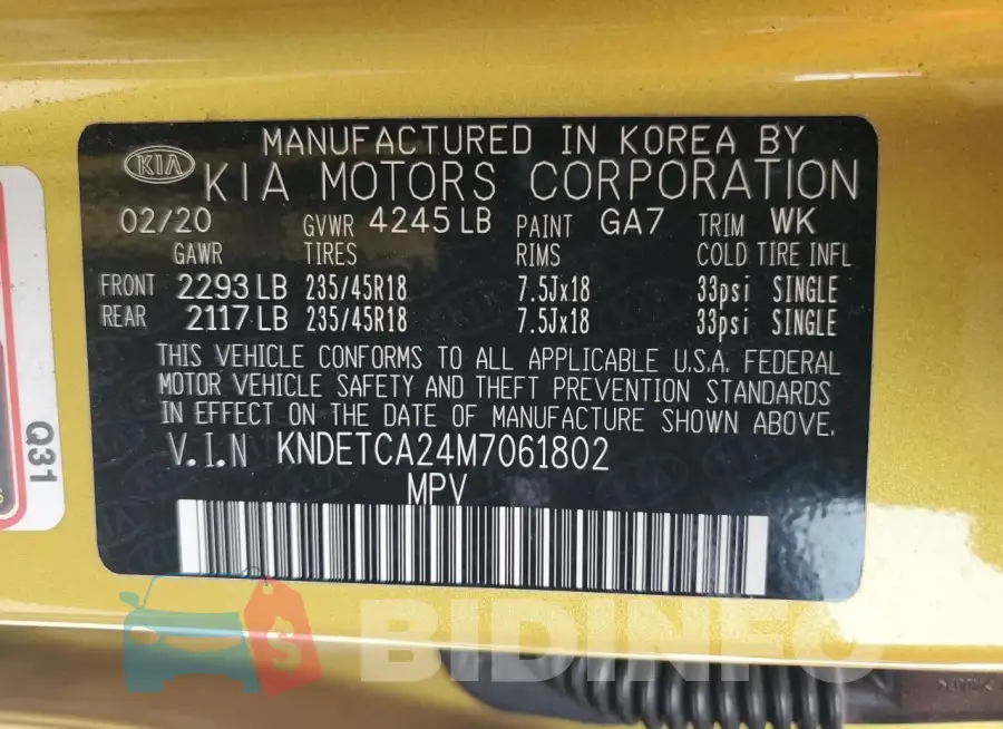 KNDETCA24M7061802 Photo# 12