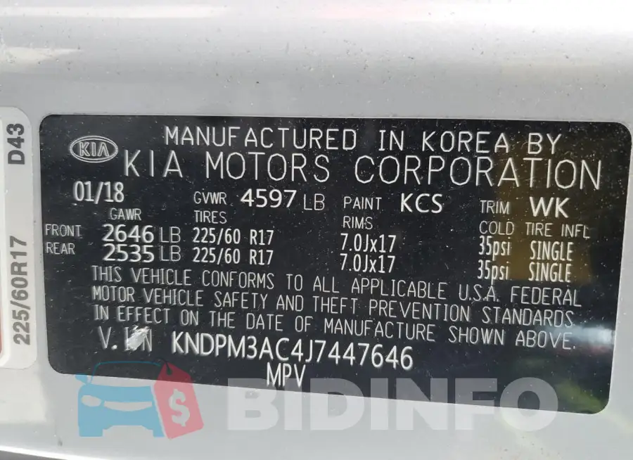KNDPM3AC4J7447646 Photo# 12