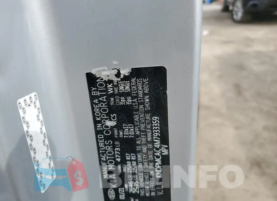 KNDPMCAC4M7933359 Photo# 13