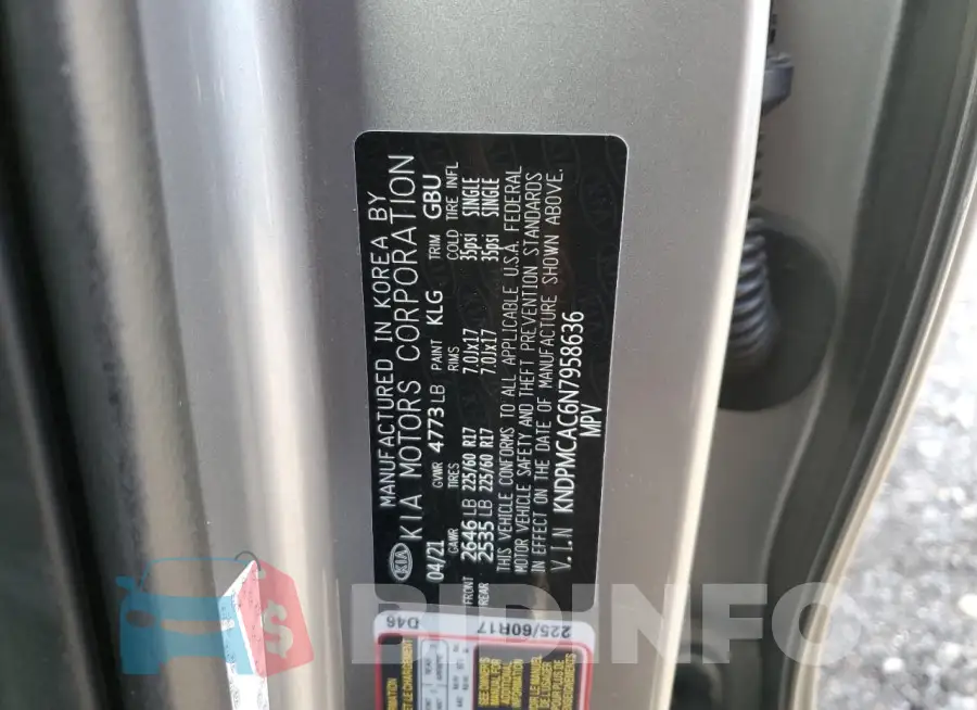 KNDPMCAC6N7958636 Photo# 13