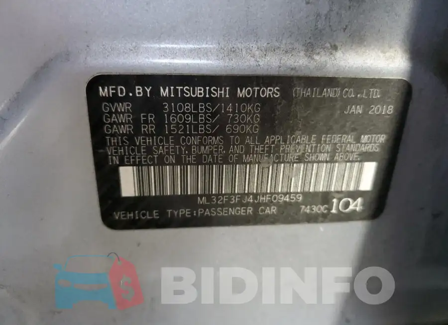 ML32F3FJ4JHF09459 Photo# 13