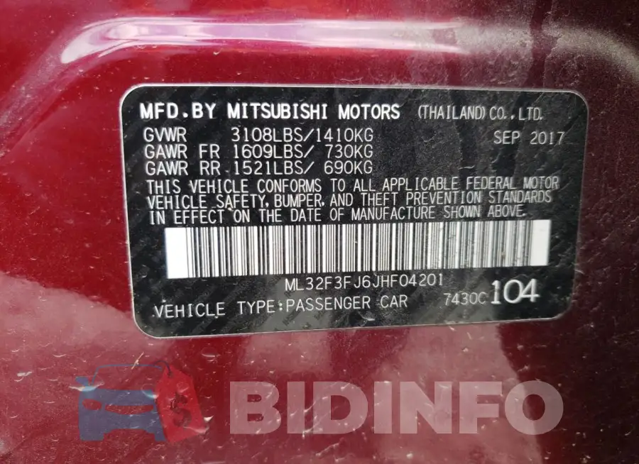 ML32F3FJ6JHF04201 Photo# 13