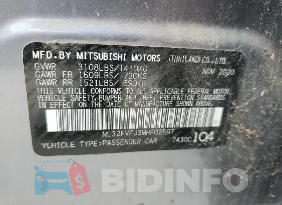 ML32FVFJ3MHF02597 Photo# 12