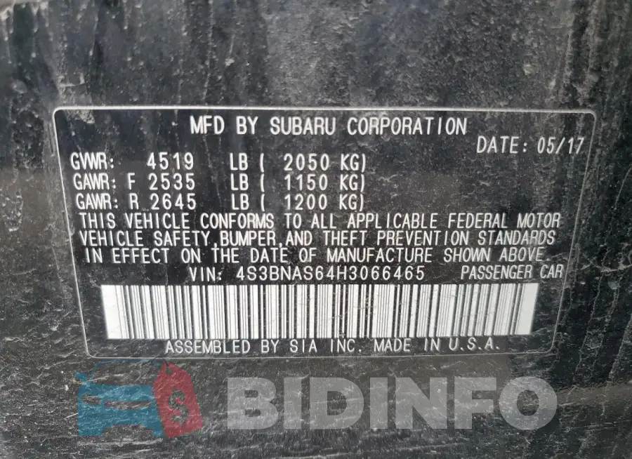 4S3BNAS64H3066465 Photo# 12