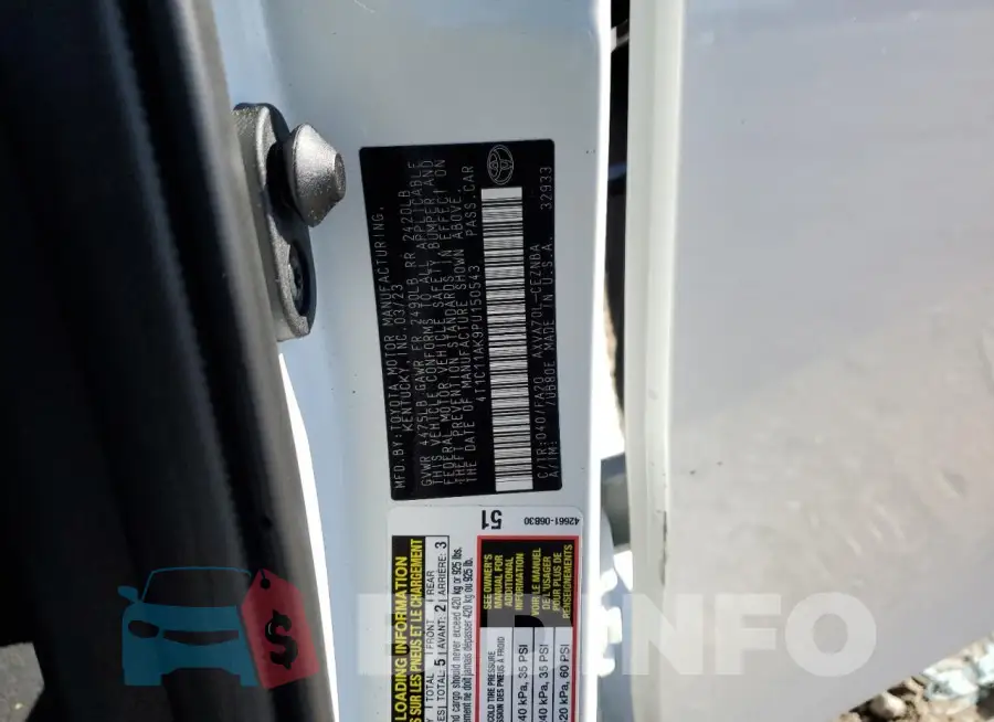 4T1C11AK9PU150543 Photo# 12