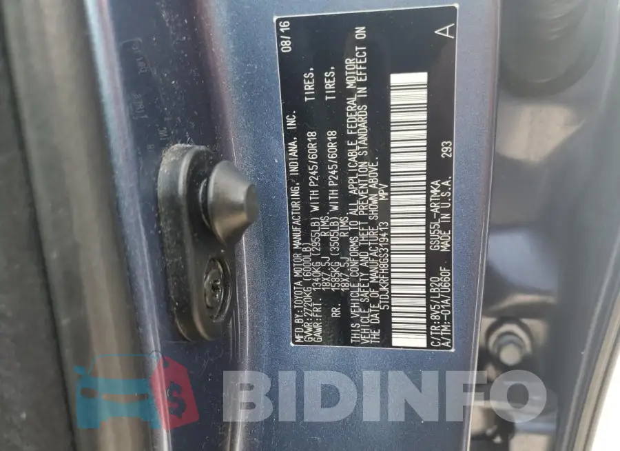5TDJKRFH8GS319413 Photo# 12