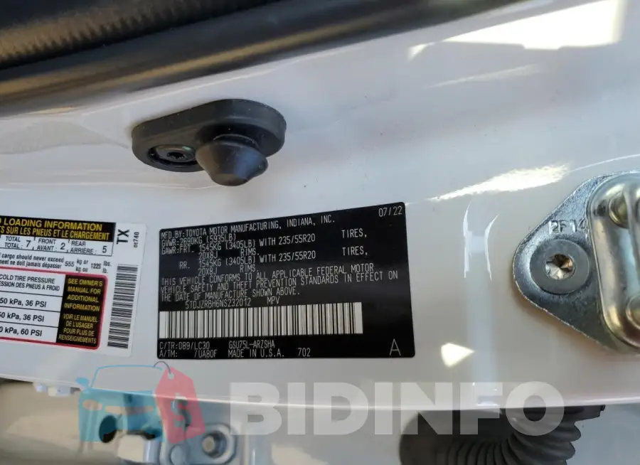 5TDJZRBH6NS232012 Photo# 12