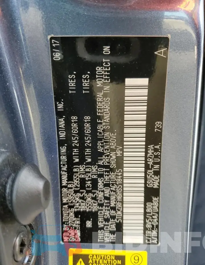 5TDKZRFH6HS518445 Photo# 12