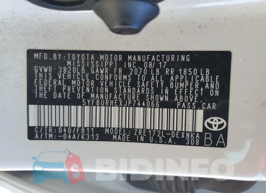 5YFBURHEXJP744066 Photo# 12