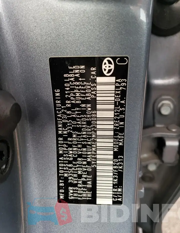 5YFEPMAE2MP230086 Photo# 12