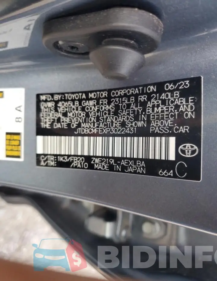 JTDBCMFEXP3022431 Photo# 12
