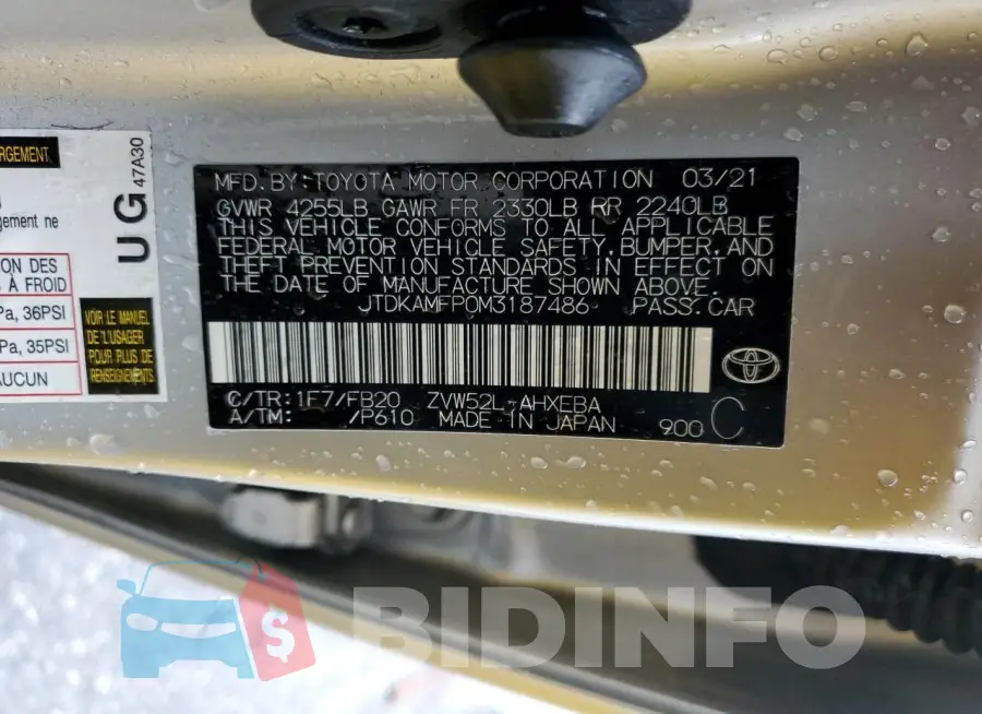 JTDKAMFP0M3187486 Photo# 13