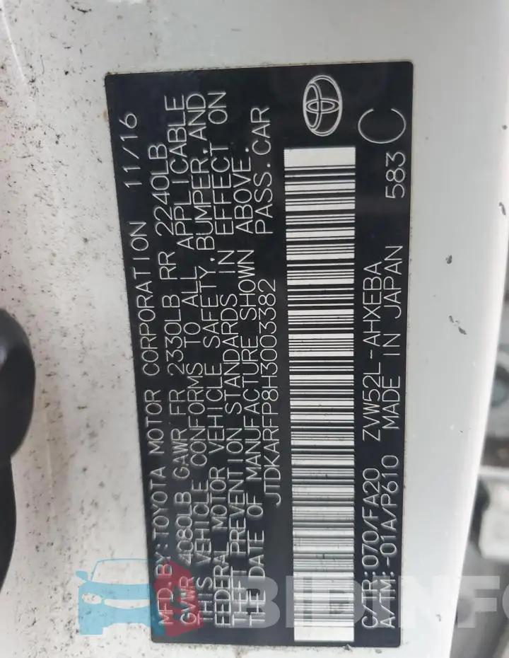 JTDKARFP8H3003382 Photo# 12