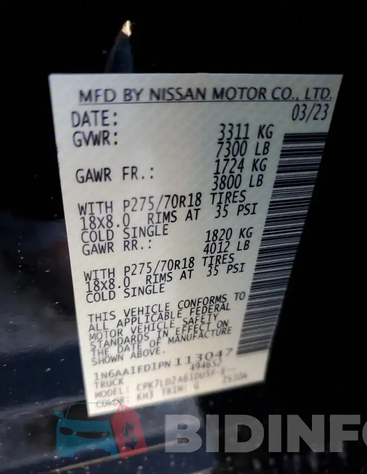 1N6AA1ED1PN113047 Photo# 13