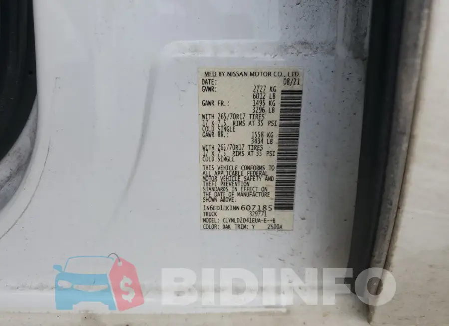 1N6ED1EK1NN607185 Photo# 12