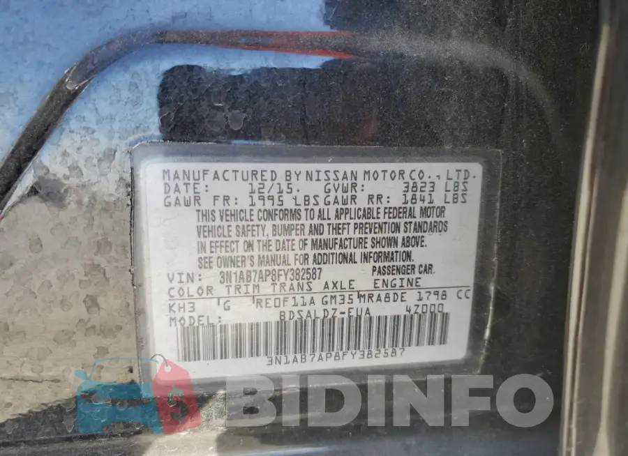3N1AB7AP8FY382587 Photo# 12