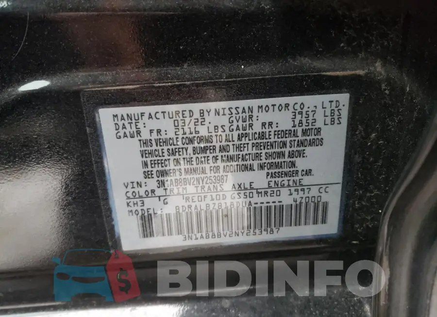 3N1AB8BV2NY253987 Photo# 12