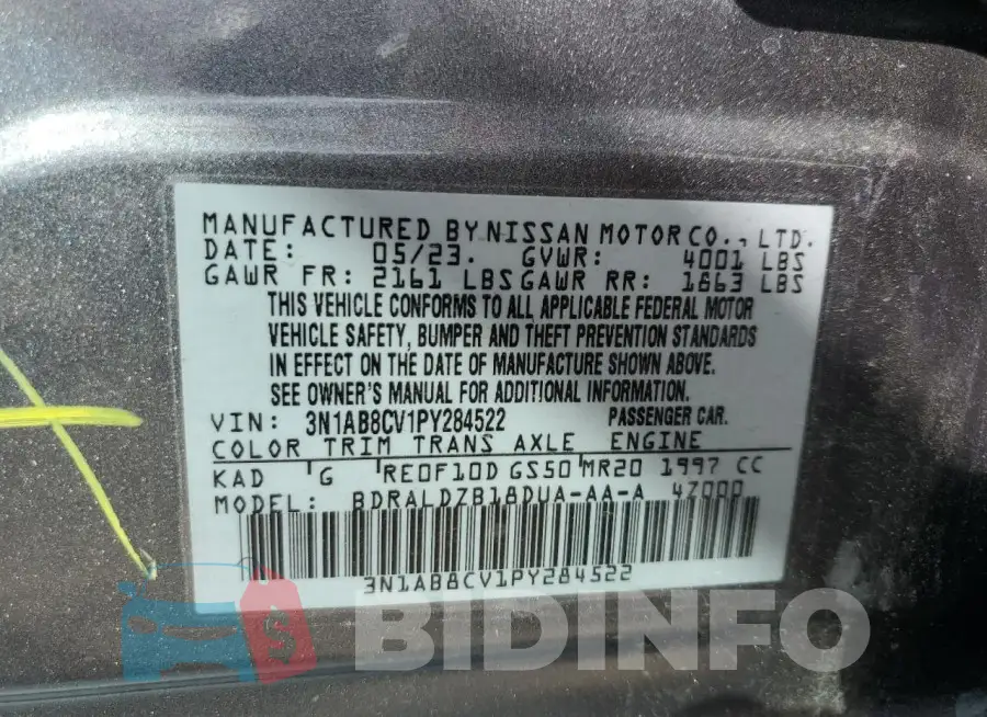 3N1AB8CV1PY284522 Photo# 12