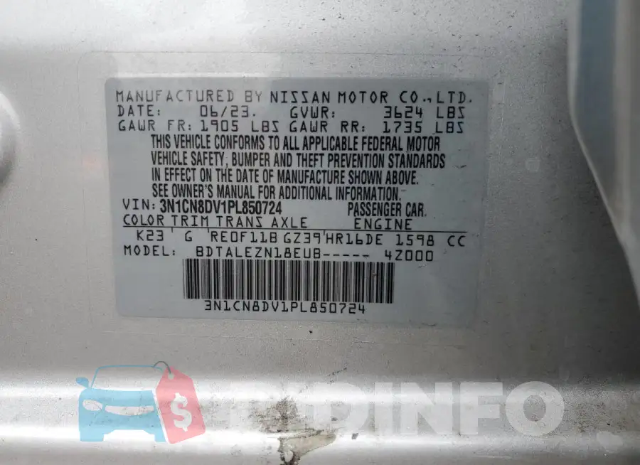 3N1CN8DV1PL850724 Photo# 12
