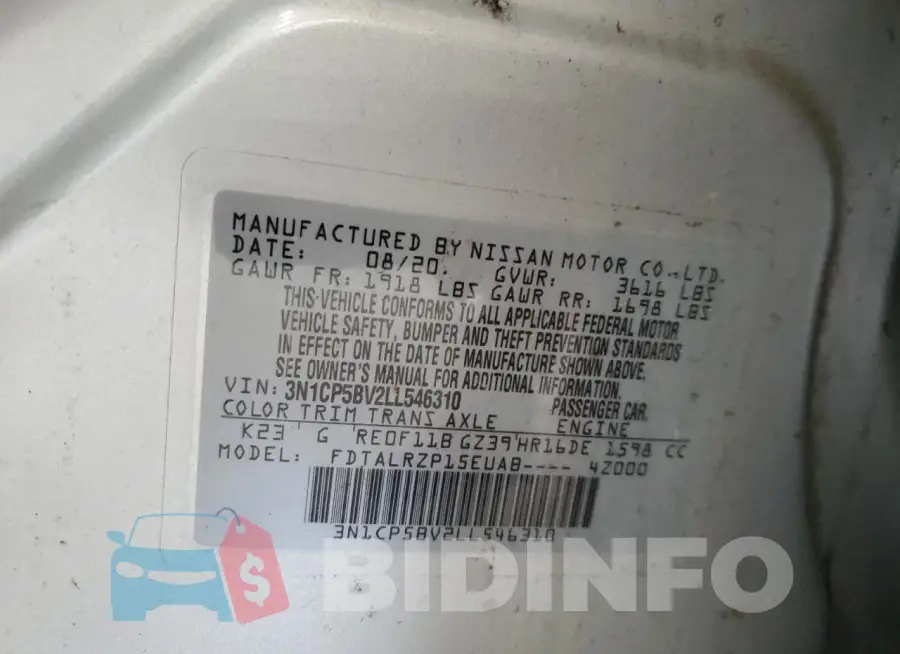 3N1CP5BV2LL546310 Photo# 12