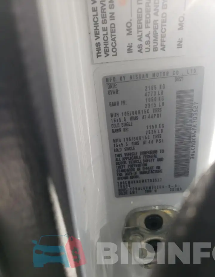 3N6CM0KN6MK703527 Photo# 12