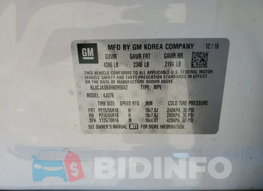 KL4CJASB4HB095042 Photo# 14
