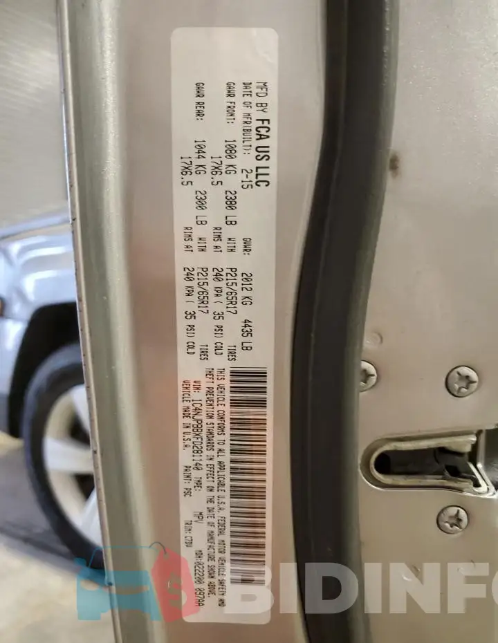 1C4NJPBBXFD281140 Photo# 12