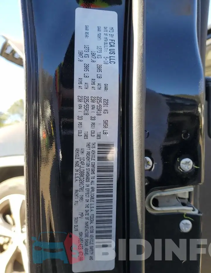 1C4PJLDB8KD201701 Photo# 12