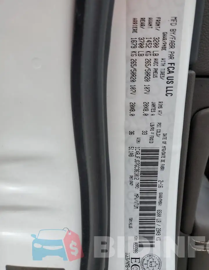 1C4RJFJG7GC361012 Photo# 13