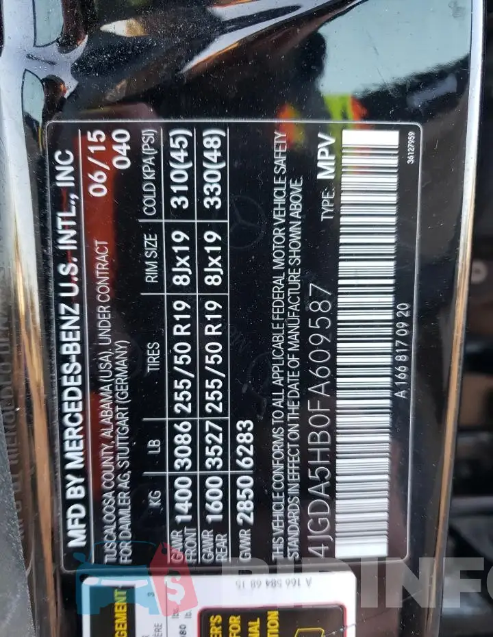 4JGDA5HB0FA609587 Photo# 14